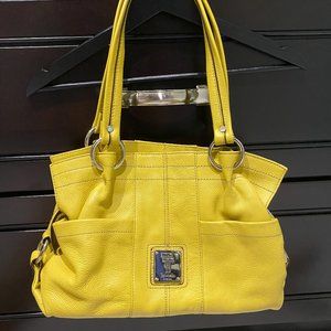 Tignanello Yellow Handbag